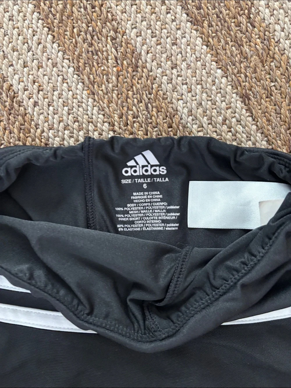 Adidas Black And White Stripe Skirt